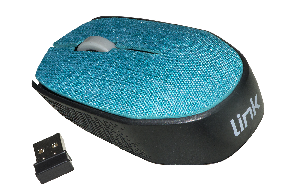 LINK MOUSE WIRELESS IN TESSUTO AZZURRO