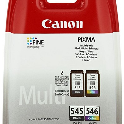 Cartuccia Canon 8287B006 Multipack PG-545 / CL-546 (Conf. da 2 pz.) originale NERO + COLORE